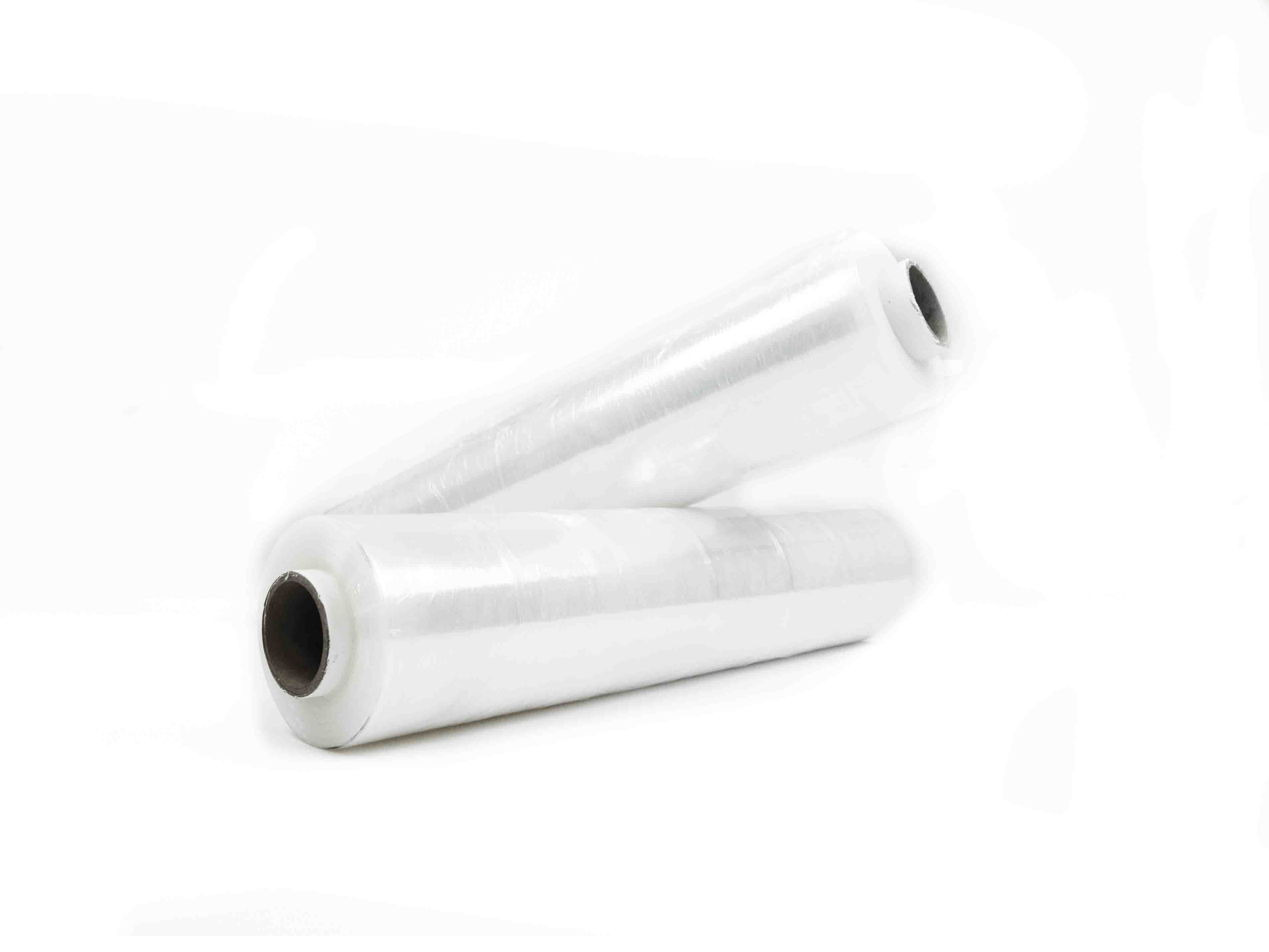 Hand stretch film 23µ, 500mm wide, 300m per roll, transparent