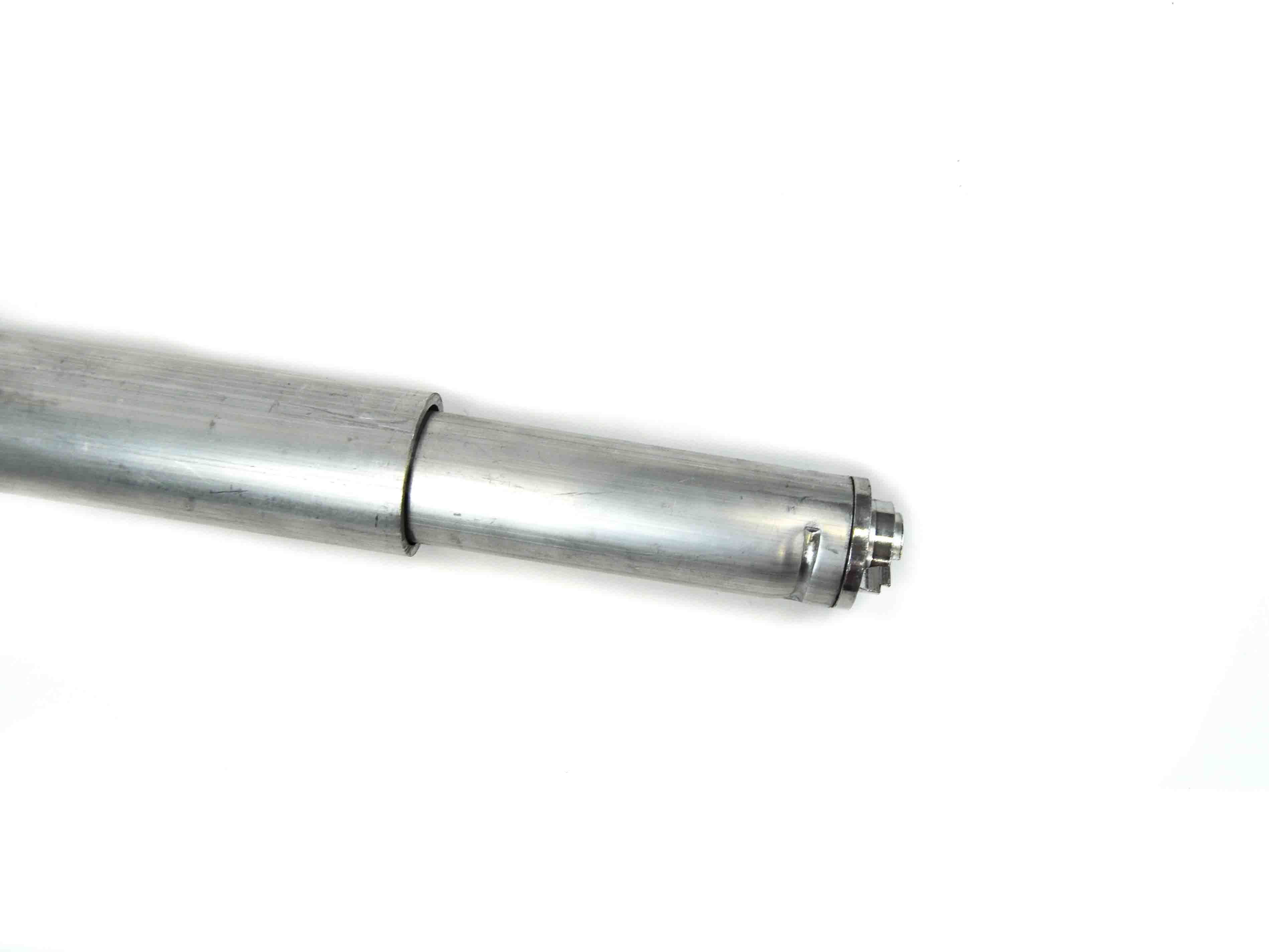 Rundsperrbalken Aluminium mit Kombi-Zapfen 19/24 und Schlitz für Stäbchenzurrschiene 2360 - 2760 mm