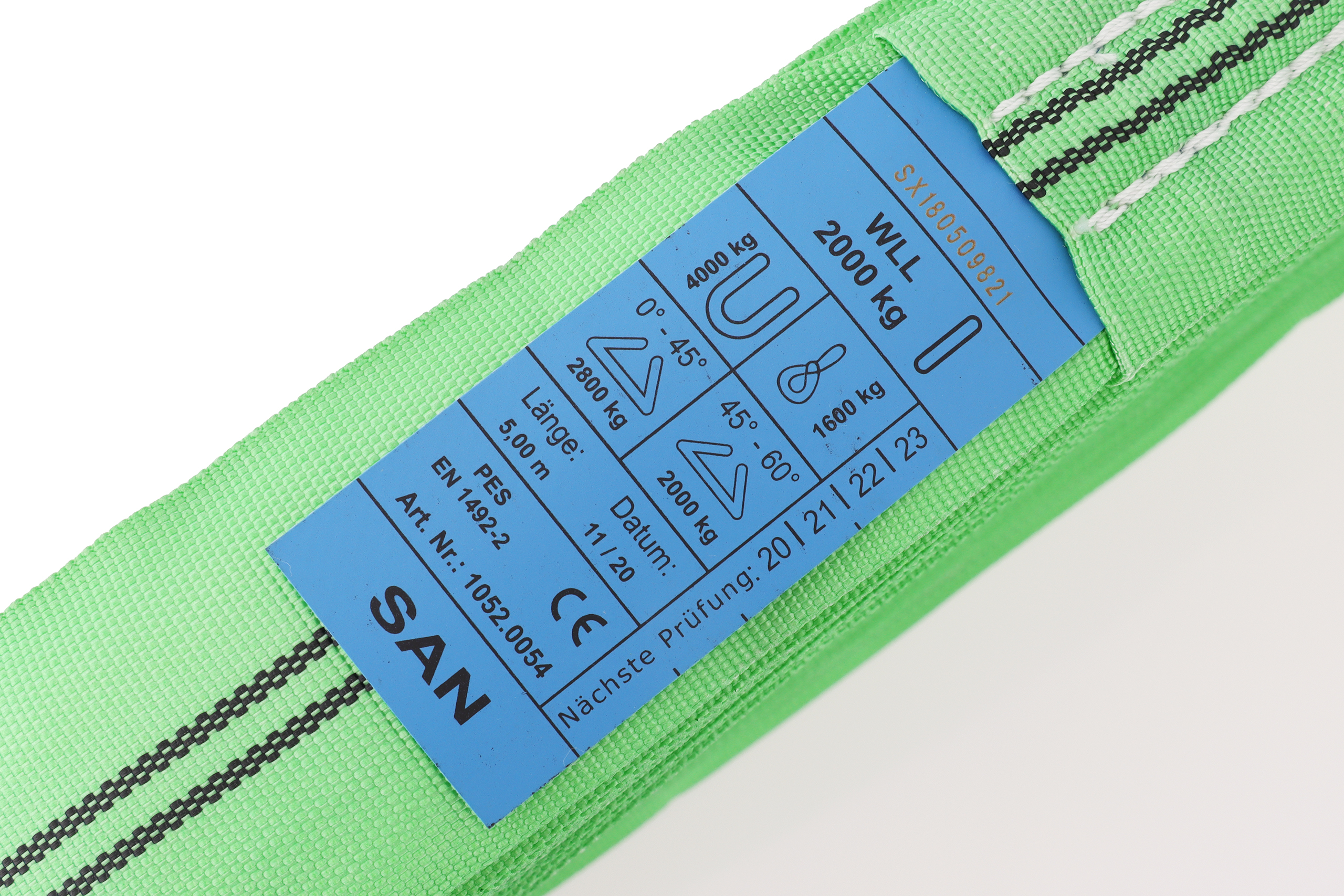 Polyester round sling, 5m/10m, WLL 2to, single-layer