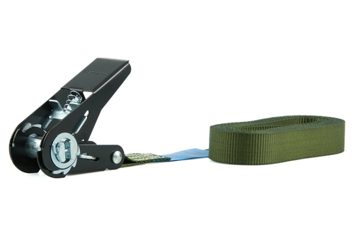 Set of 4, 4 m lashing straps, 25 mm, LC 900 daN, one-piece, olive green