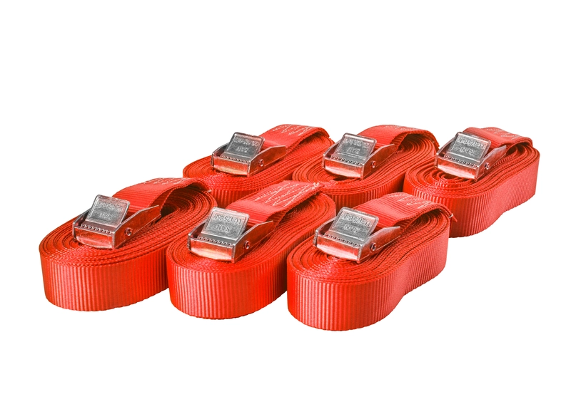 Rotes Klemmschlossgurt Set