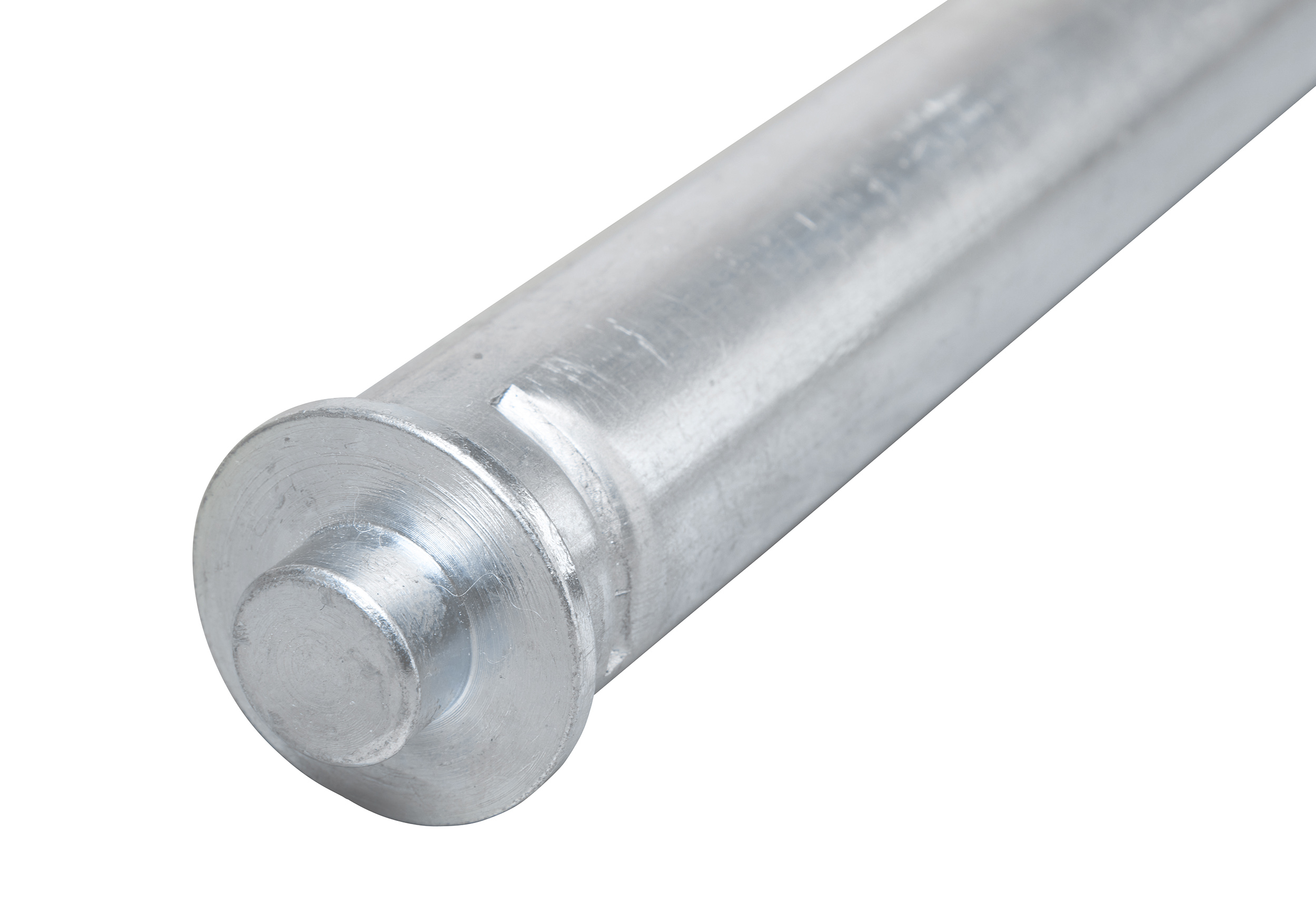 Round steel barrier beam with 19 mm pin, length: 2570 mm, with wider pin edge