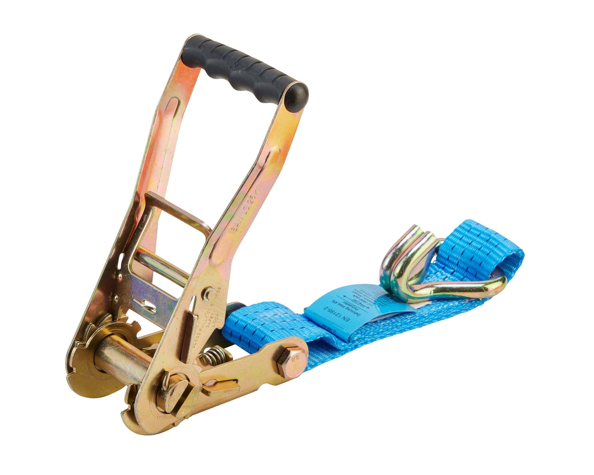 Combi car transport belt, 2.7m, 50mm, LC 1600 daN, two-piece, STF 300, short lever ratchet
