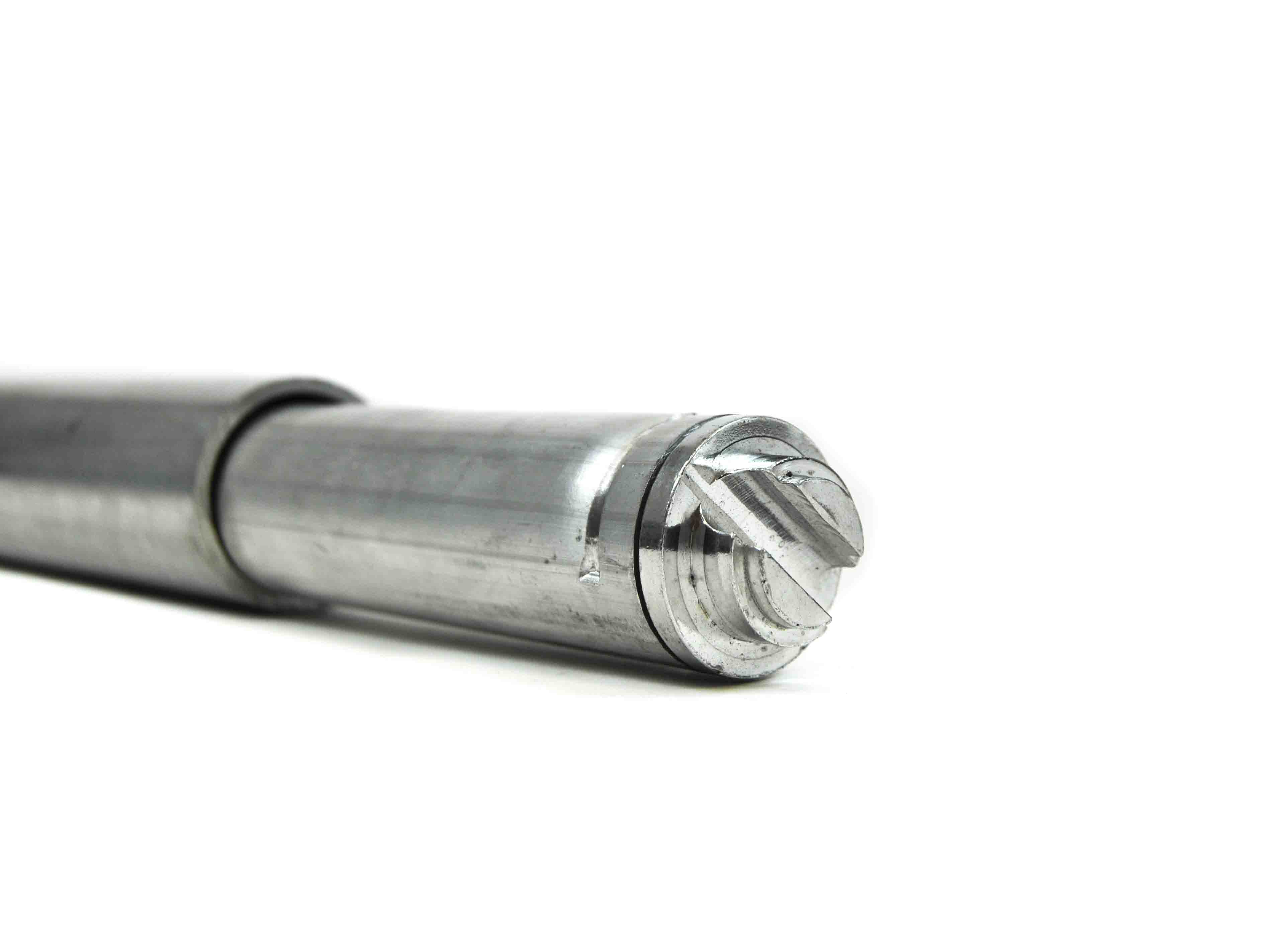 Rundsperrbalken Aluminium mit Kombi-Zapfen 19/24 und Schlitz für Stäbchenzurrschiene 2360 - 2760 mm