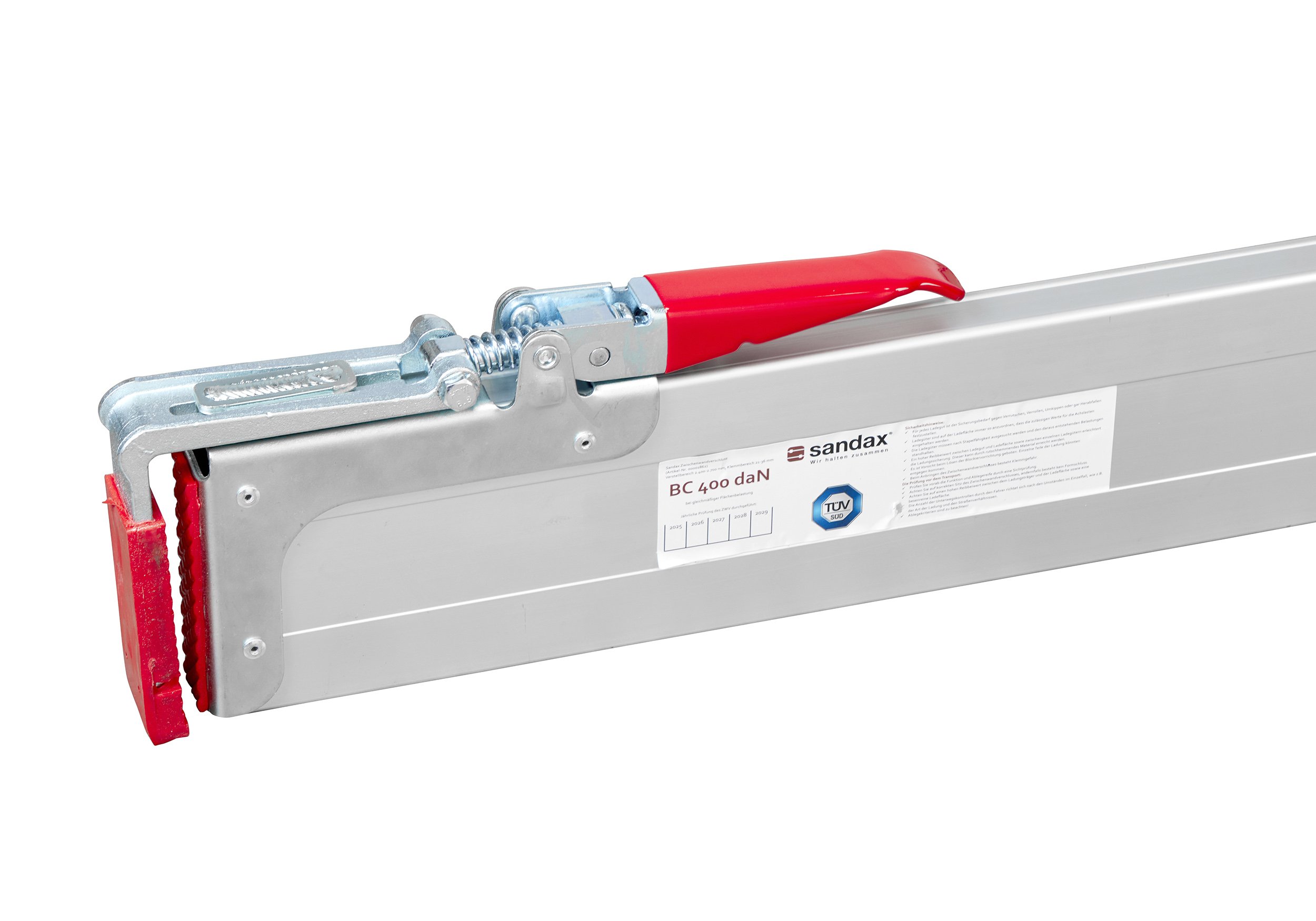 Aluminum partition closure 2,400-2,700mm extendable, blue