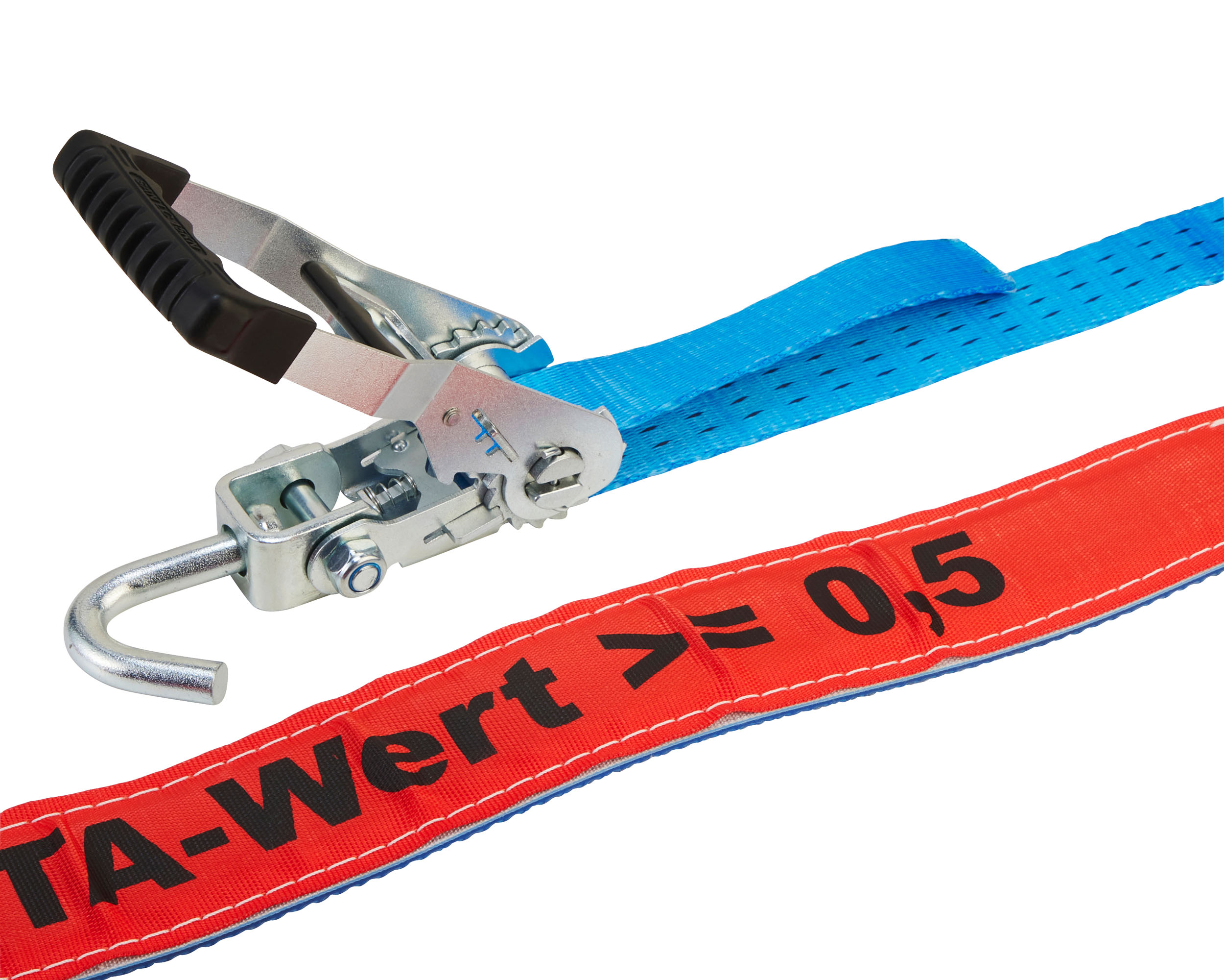 Car transport belt, 3 m, 35 mm, LC 1500 daN, STF 330 daN, with controller 1.15 m - 1.45 m, reinforced edges