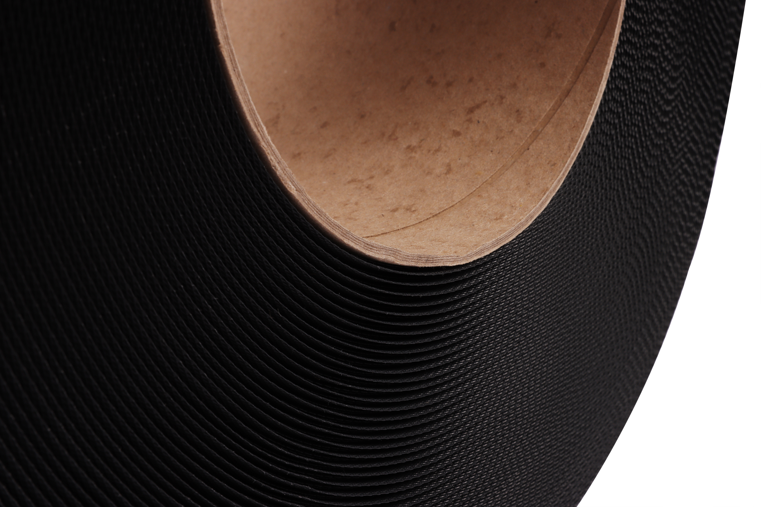 PP-Band Schwarz, 12,7x0,65mm, 406mm Kern, Reisskraft ca. 191kg, 2.500m pro Rolle